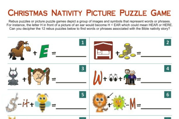 Nativity Picture Puzzle Game