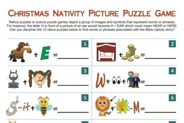 Christmas Nativity Picture Puzzle Game