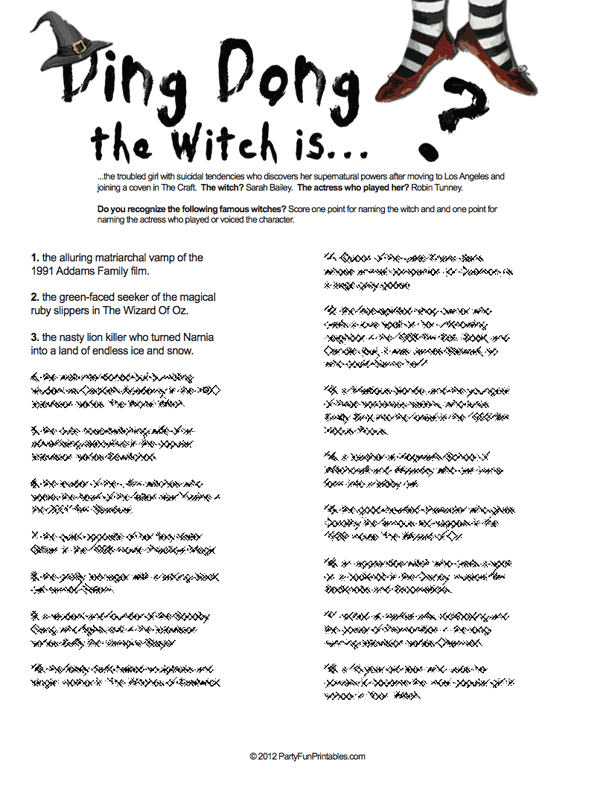 Witch Trivia Game Do You Know These Famous Witches