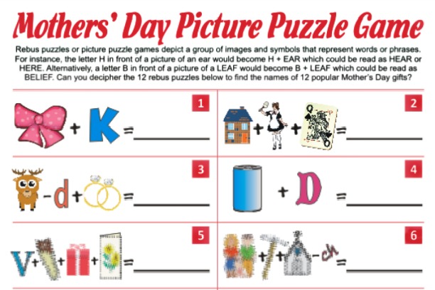 Mothers Day Picture Puzzle Game