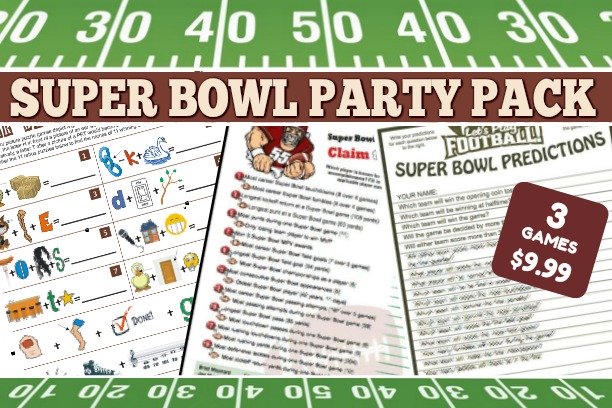 Printable Super Bowl Party Game Pack